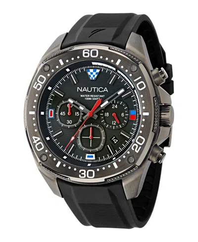 Nautica Men's Chronograph Multi Silicone Watch Set, 46mm In Red