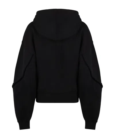 Mugler Oversize Cotton Jacket In Black