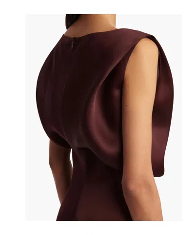 Khaite Toma Sleeveless Silk Mini Dress In Burgundy