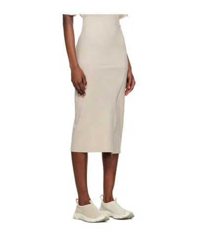 Post Archive Faction (paf) Elastic Zipper Skirts In Brown