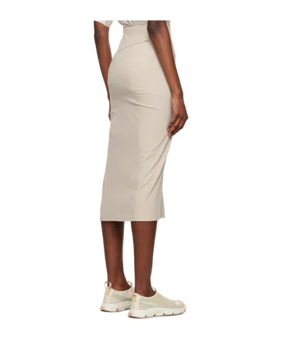 Post Archive Faction (paf) Elastic Zipper Skirts In Brown