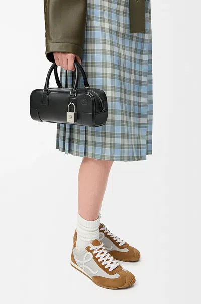 Loewe Womens Black Amazona 23 Cropped Leather Shoulder Bag