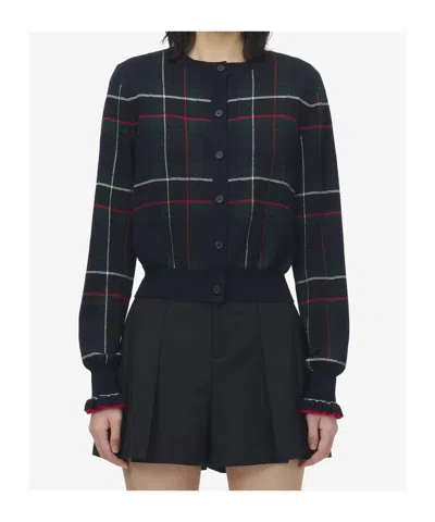 Alexander Mcqueen Mcqueen Check Wool Cardigan In Multi