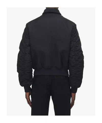 Alexander Mcqueen Mcqueen Technical Crop Bomber Jacket In Black