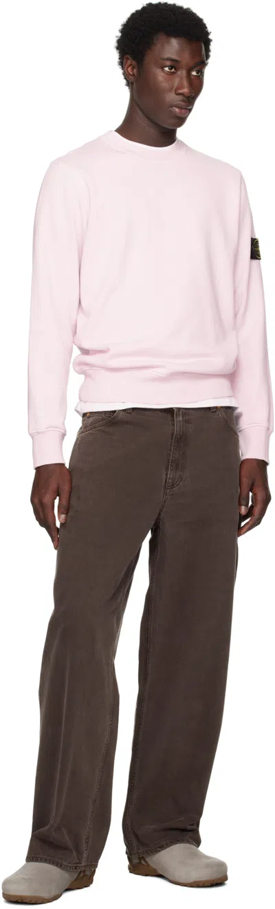 Stone Island Carhartt Wip Black Cotton Standard Crew Neck T-shirt In Pink