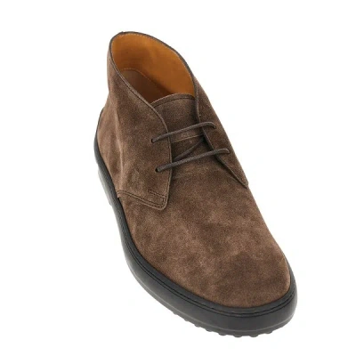 Tod's Suede Gommino Desert Boots In Brown