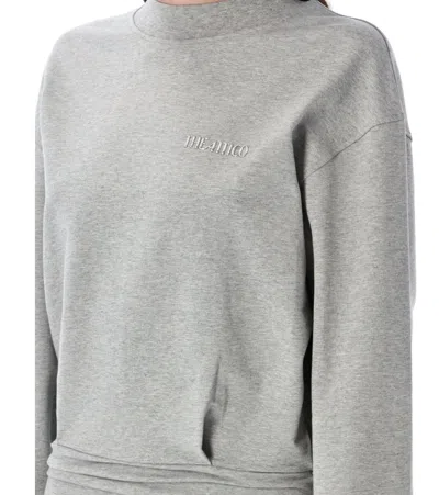 Attico Cotton Jersey Mini Dress In Gray