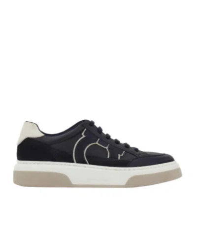 Ferragamo Cassina Gan 2 Low Top Sneakers In Blue
