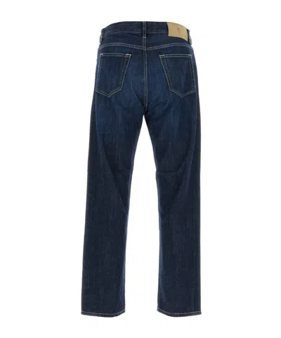 Pt Torino Stitched Denim Trousers Belt Loops In Blue