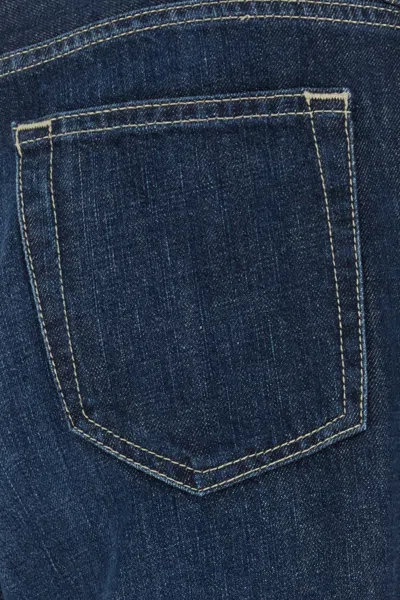 Pt Torino Stitched Denim Trousers Belt Loops In Blue