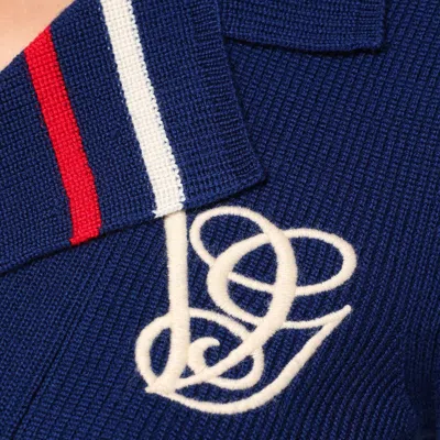 Valentino Blue Double-breasted Wool Cardigan In Blue