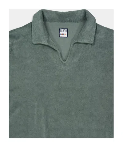 Fedeli Terry-cloth T-shirt In Gray