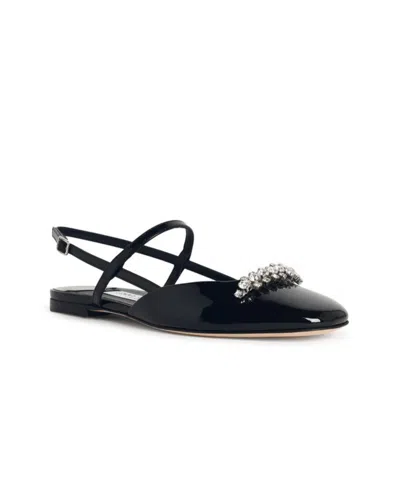 Jimmy Choo 'belinda Sb Flat' Leather Ballet Flats In Black