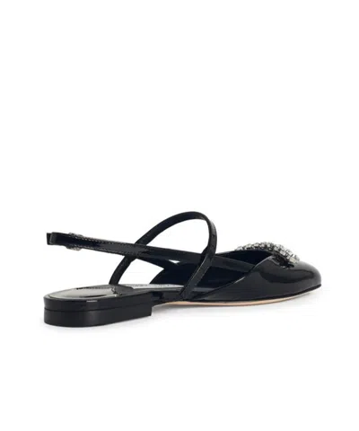 Jimmy Choo 'belinda Sb Flat' Leather Ballet Flats In Black