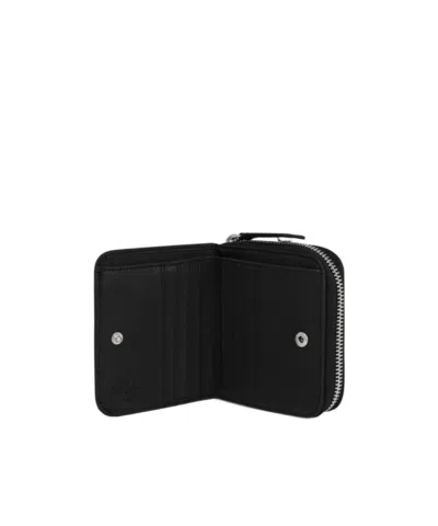 Vivienne Westwood Orb-plaque Zipped Leather Wallet In Black