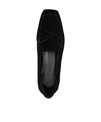 Aeyde Jasper Calf Suede Boat Loafers In Black