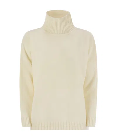Weekend Max Mara Borgia Wool Turtleneck Sweater In Neutral