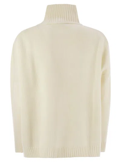Weekend Max Mara Borgia Wool Turtleneck Sweater In Neutral