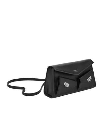 Ferragamo Hug Multipocket Mini Bag In Black