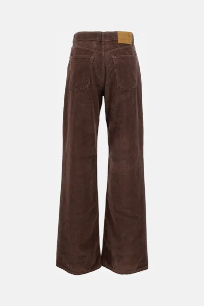 Haikure Belt Loops Slacks In Burgundy
