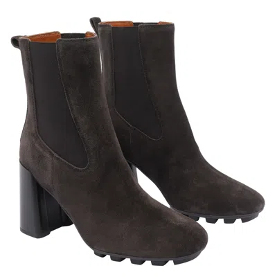 Hogan 90mm Elastic-panel Block-heel Boots In Brown