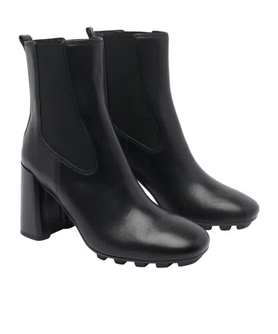 Hogan 90mm Elastic-panel Block-heel Boots In Brown