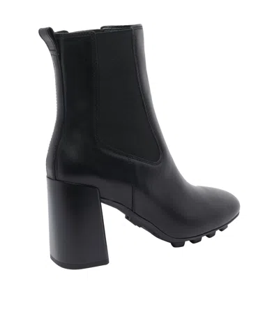 Hogan 90mm Elastic-panel Block-heel Boots In Brown