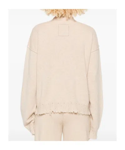 Uma Wang Cashmere Sweater With Fringed Hem In Neutral