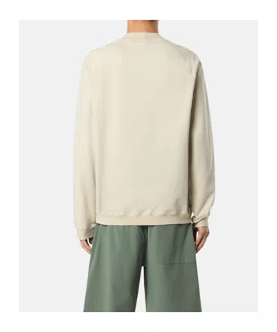 Stone Island Logo-embroidered Crewneck Sweatshirt In Neutral