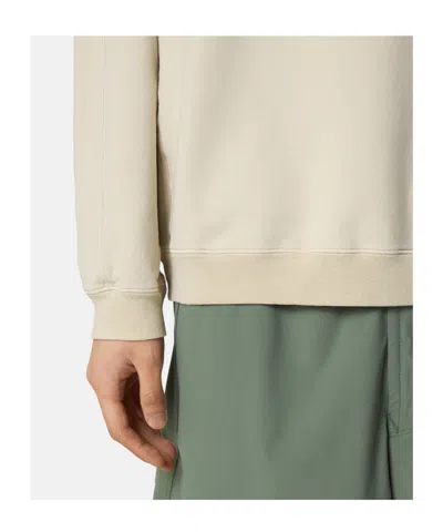 Stone Island Logo-embroidered Crewneck Sweatshirt In Neutral
