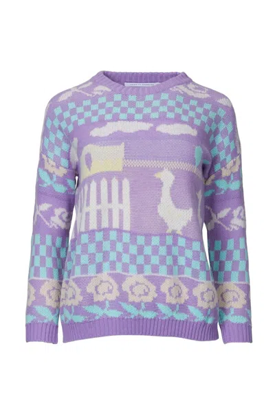 Merrit Charles Tallahassee Sweater In Violet In Purple