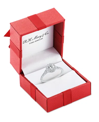Macy's Diamond Halo Engagement Ring (1 Ct. T.w.) In 14k White Gold Or 14k Yellow Gold In Silver