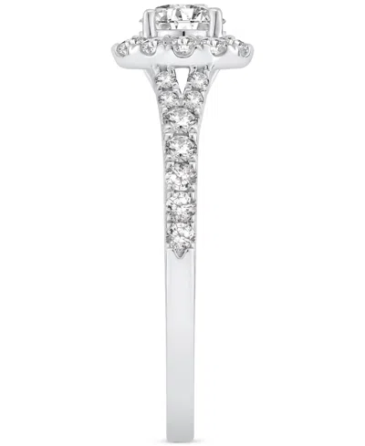 Macy's Diamond Halo Engagement Ring (1 Ct. T.w.) In 14k White Gold Or 14k Yellow Gold In Silver