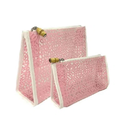 Trvl Design Lattice Bundle Set Case In Pink In Pink