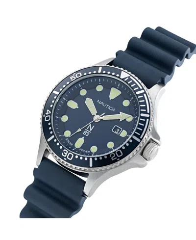 Nautica Cocoa Beach Solar-powered Recycled 3-hand Watch In Blue