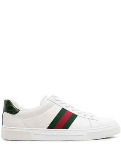 Gucci Women Ace Leather Sneakers In Multi
