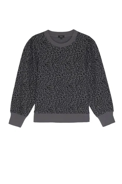 Rails Women's Marcie Sweatshirt In Charcoal Mini Cheetah In Gray