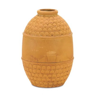 Melrose International Bubbled Terracotta Vase