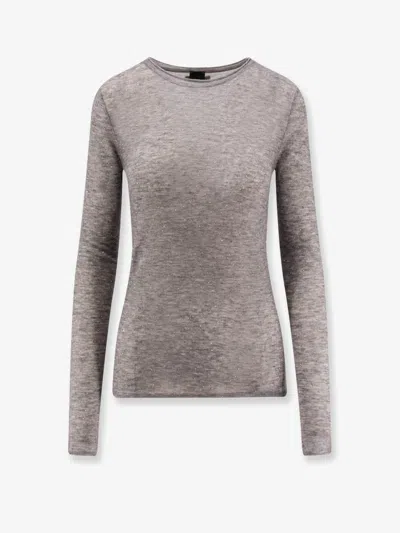 Pinko Grey Sweater With Sequins In Gray