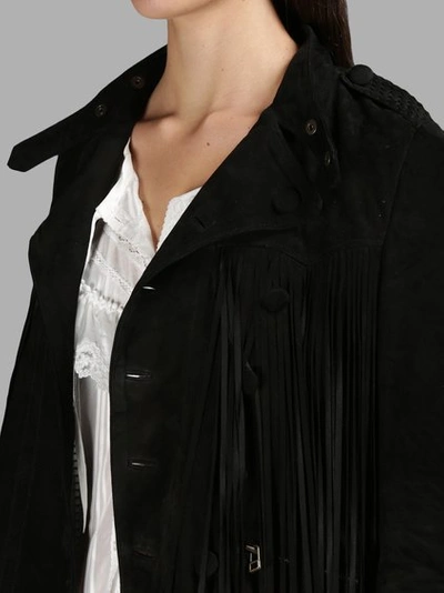 Shop Faith Connexion Women's Black Fringe Leather Jacket