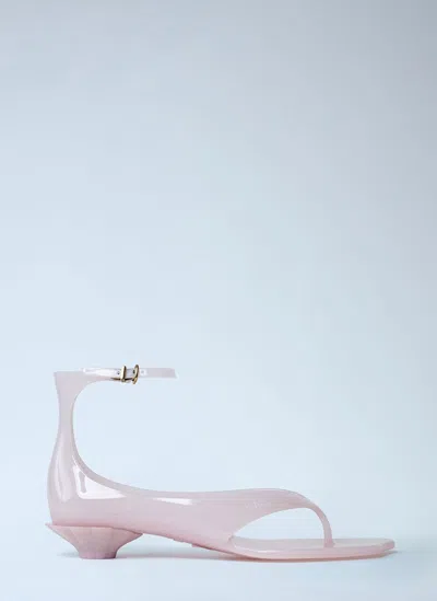 Chloé Chloe Women Pastel Pink Tpu Chloe Jelly Thong Sandals