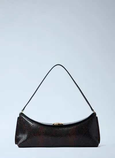 Jacquemus Ovalo Clutch In Brown