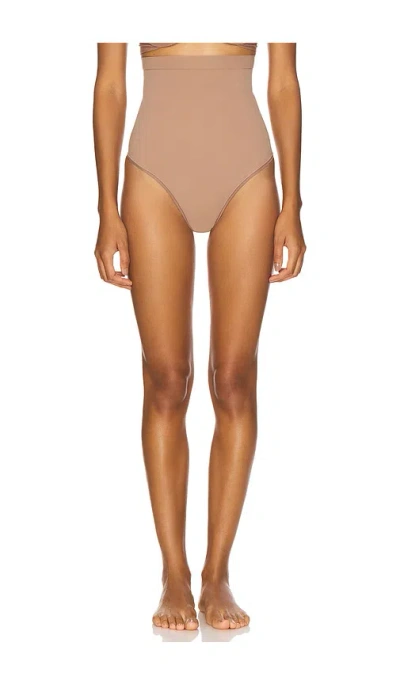 Spanx Seamless Power High Waisted Brief In Brown