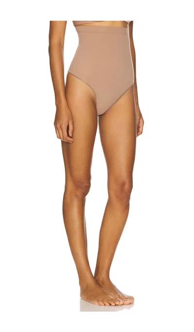 Spanx Seamless Power High Waisted Brief In Brown