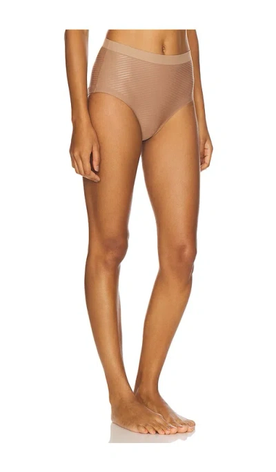 Spanx Shape Invisible Supima Cotton Brief In Brown
