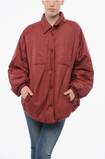 Bacon Quilted New Claire Overshirt With Elastic Cuffs In Red