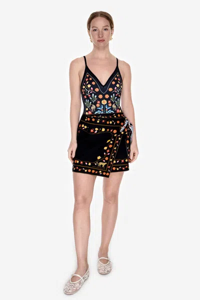 Jessie Zhao New York Swim Cover Up Skirt-night Imagination In Multi