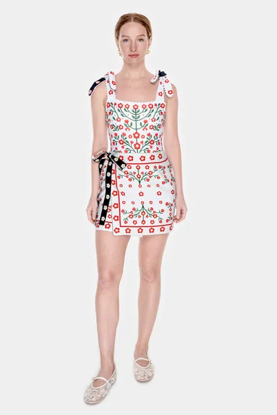 Jessie Zhao New York Swim Cover Up Skirt-night Garden In Black