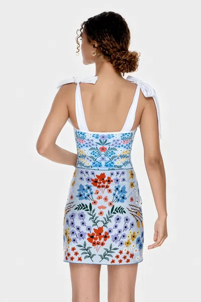 Jessie Zhao New York Swim Cover Up Skirt-blue Garden