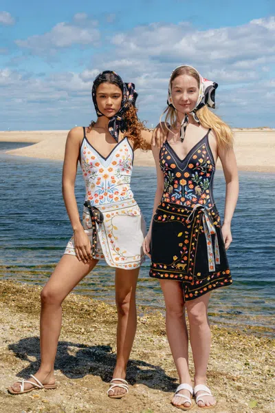 Jessie Zhao New York Swim Cover Up Skirt-night Imagination In Multi